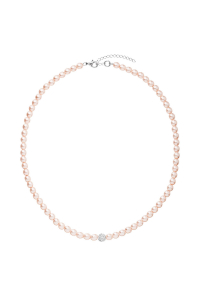 Obrázok pre Perlový náhrdelník ružový s Preciosa kryštály 32063.3