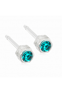 Nealergénne detské náušnice z lekárskeho plastu okrúhle 4 mm modrý zirkón Obrázok pre Nealergénne detské náušnice z lekárskeho plastu okrúhle 4 mm modrý zirkón