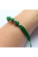 Obrázok pre Náramok pletený zelený Jadeit s oceľovými korálikmi